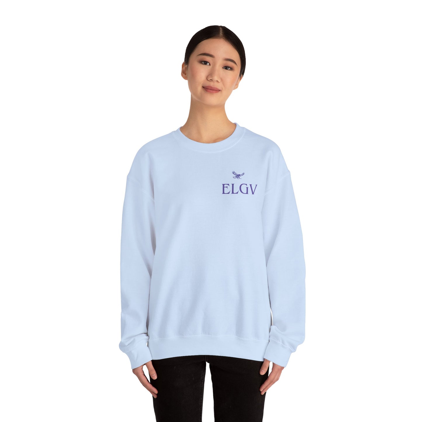 “Side ELGV logo prple” sweatshirt