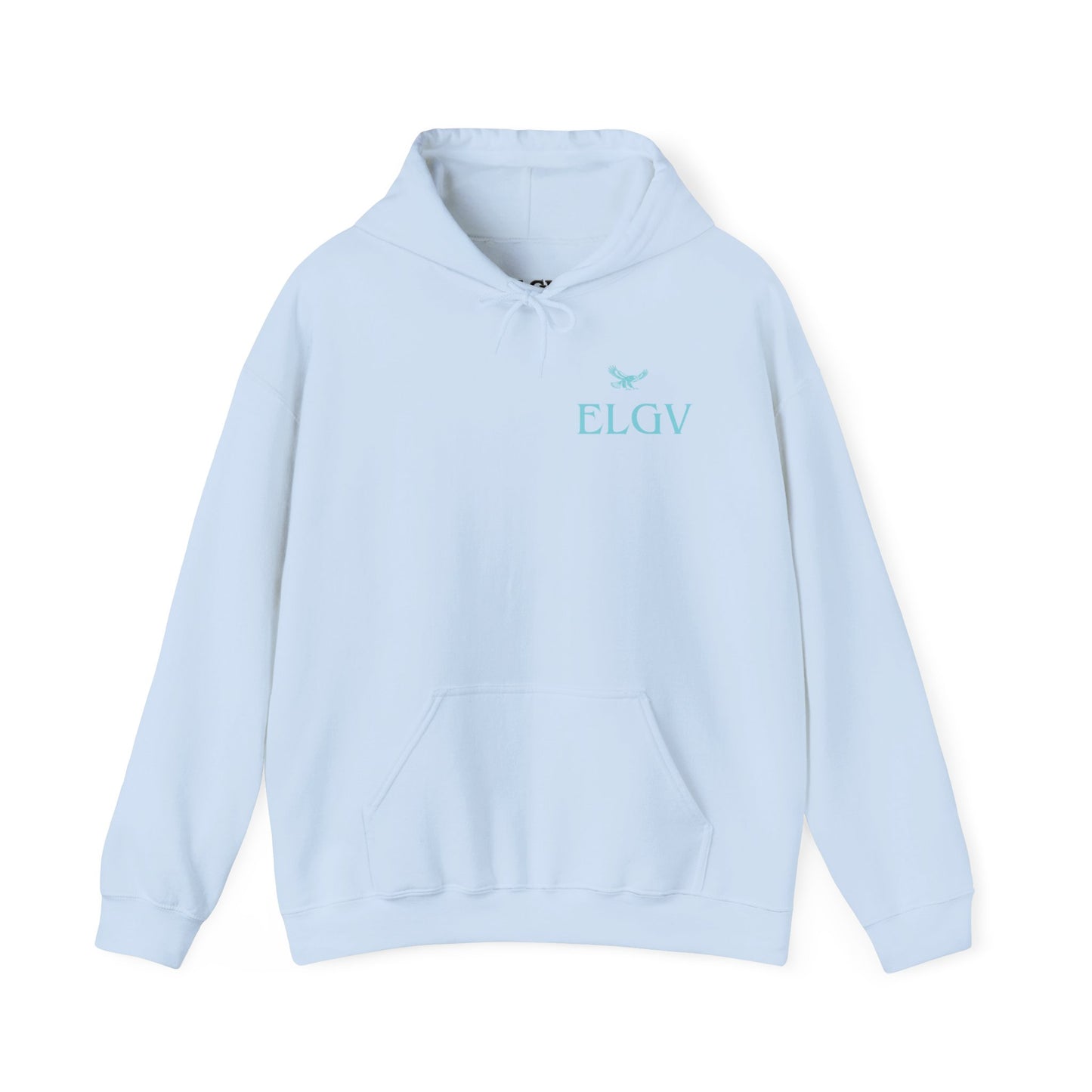 “Side ELGV logo aqua” hoodie