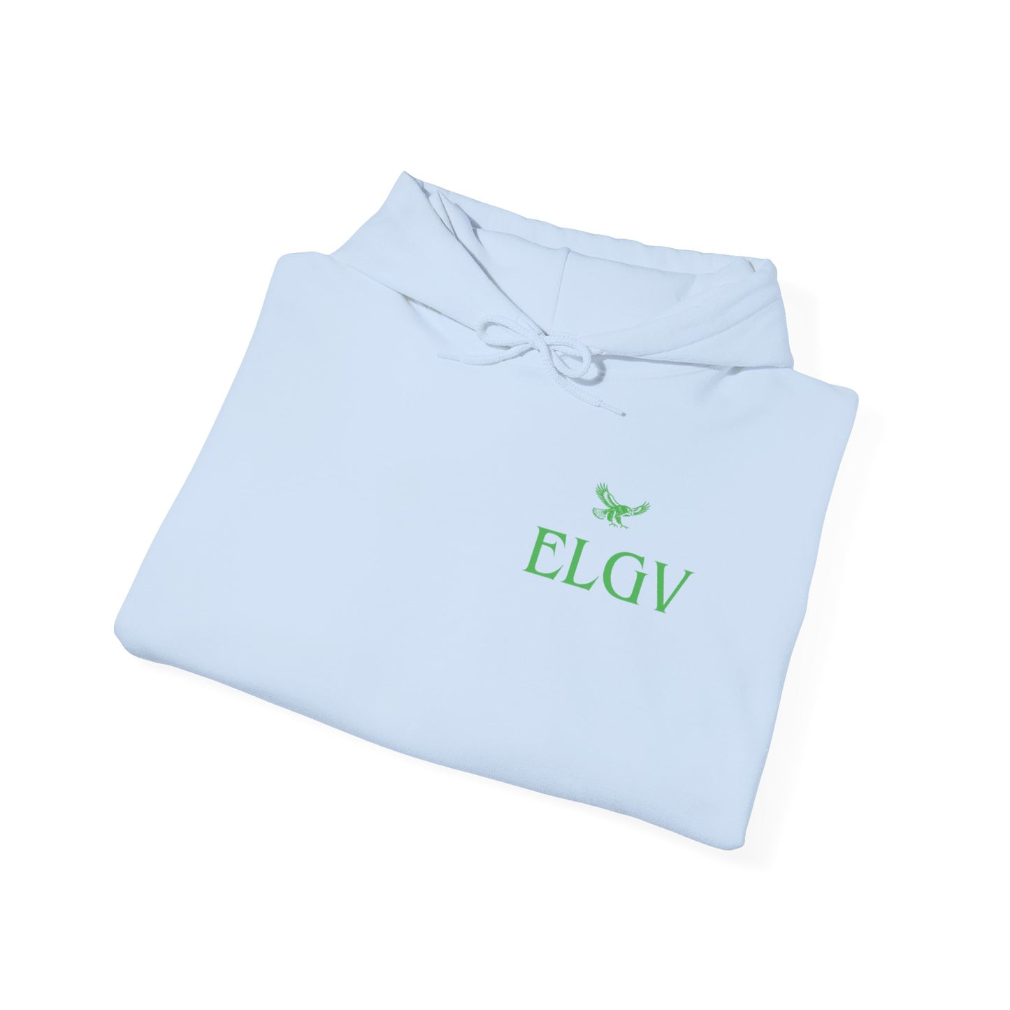 “Side ELGV logo green” hoodie