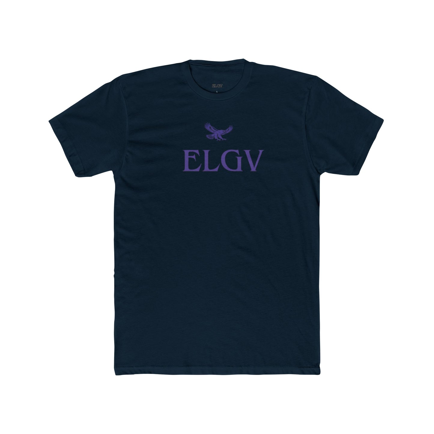 “Center ELGV logo purple” tee