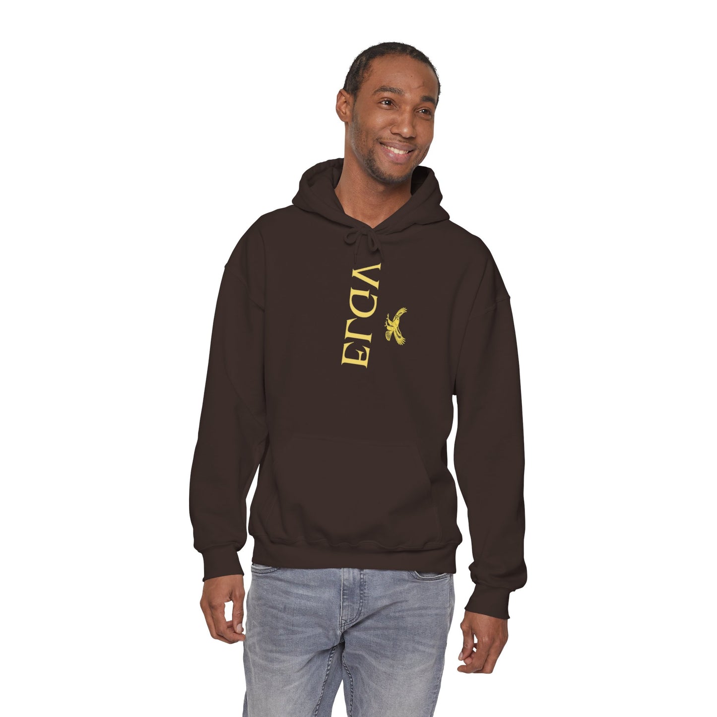 “Side ELGV logo mirror  yellow” hoodie
