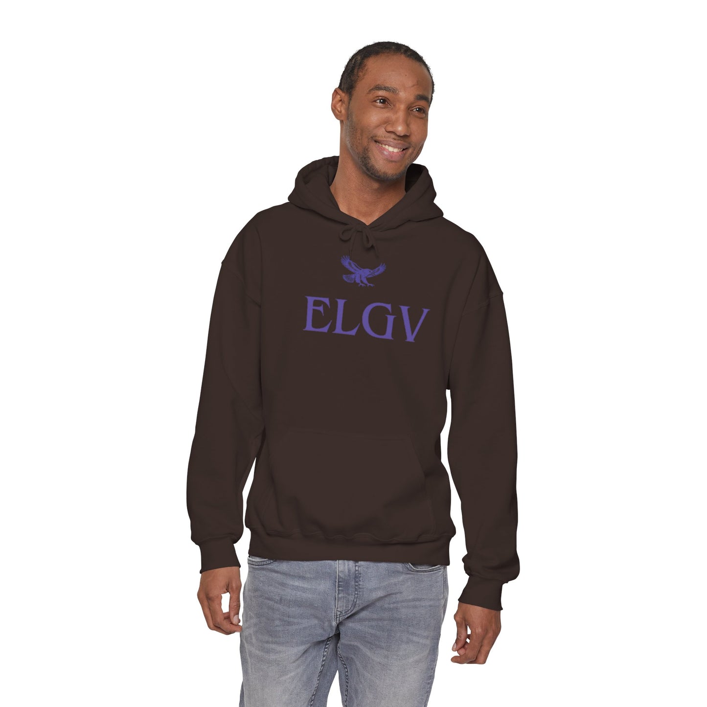 “Center ELGV logo purple” sweatshirt