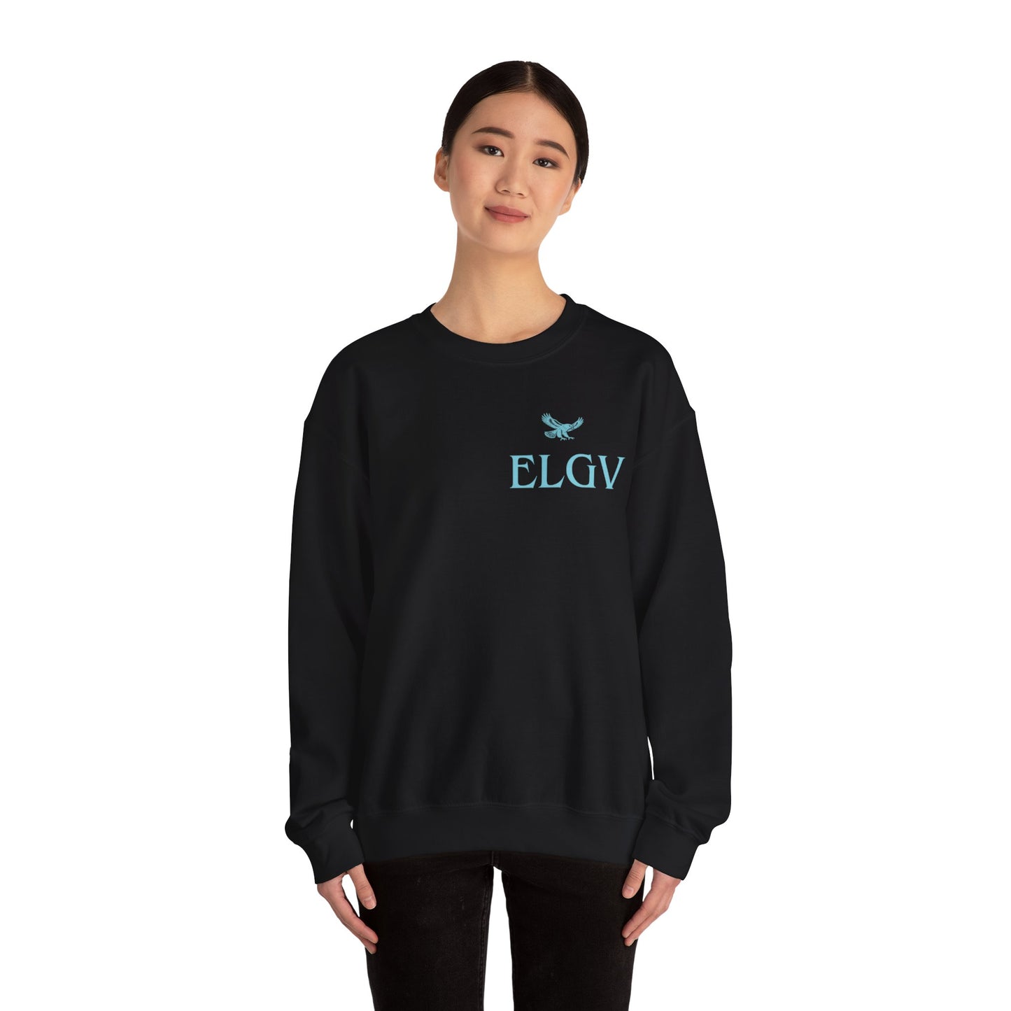“Side ELGV logo aqua” sweatshirt