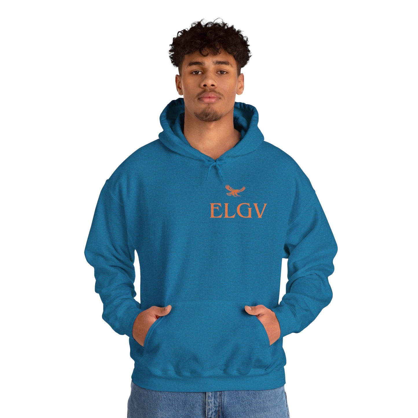“Side ELGV logo orange” hoodie