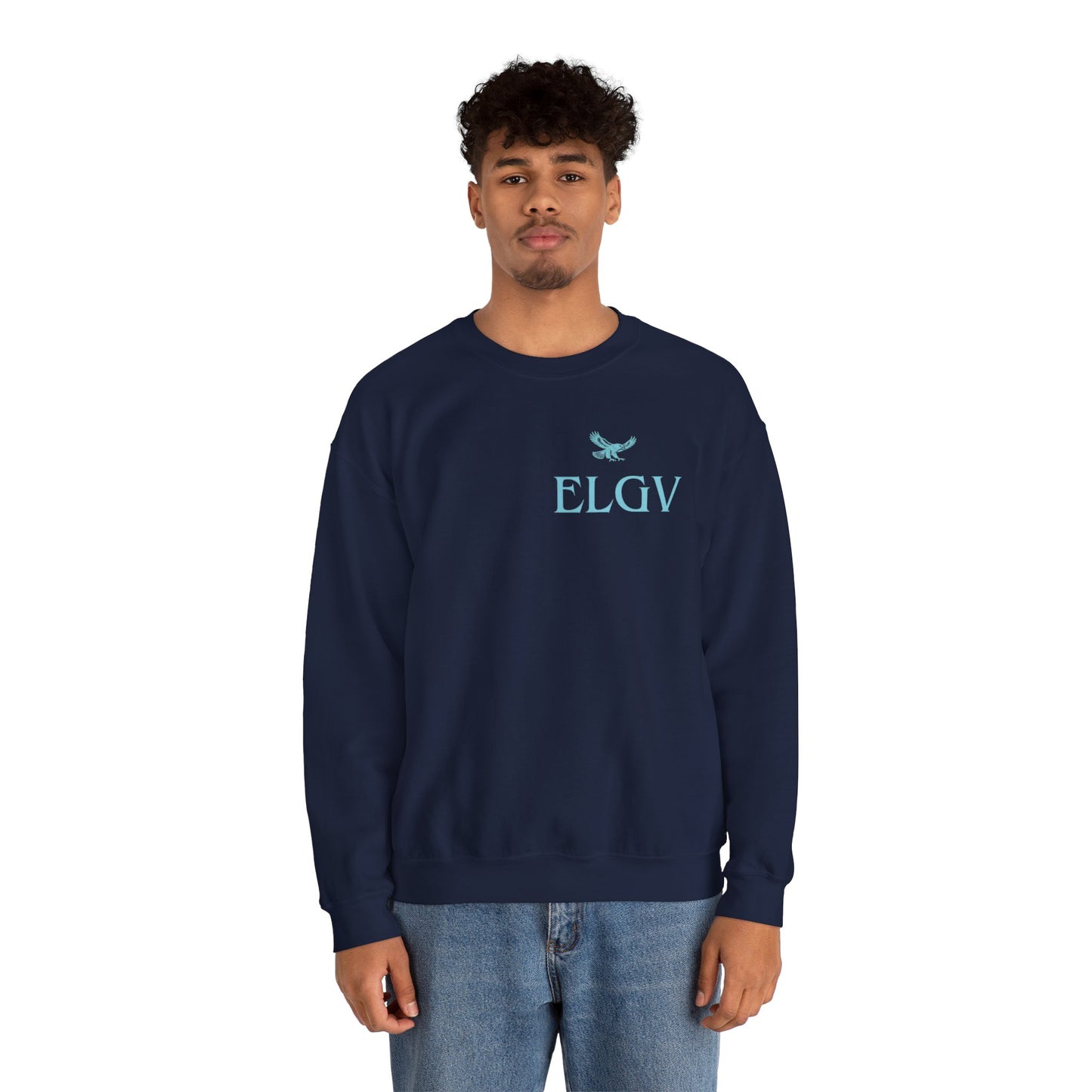 “Side ELGV logo aqua” sweatshirt