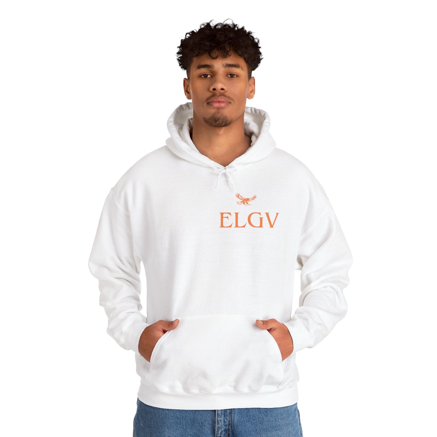 “Side ELGV logo orange” hoodie