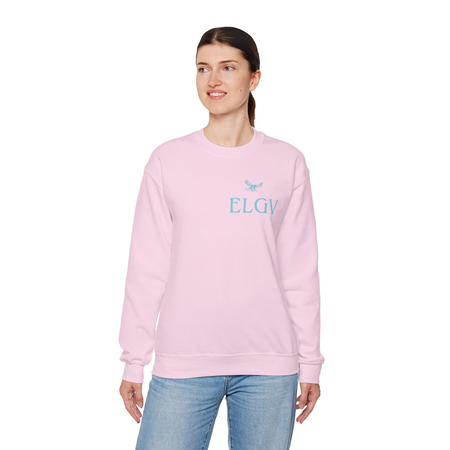 “Side ELGV logo aqua” sweatshirt