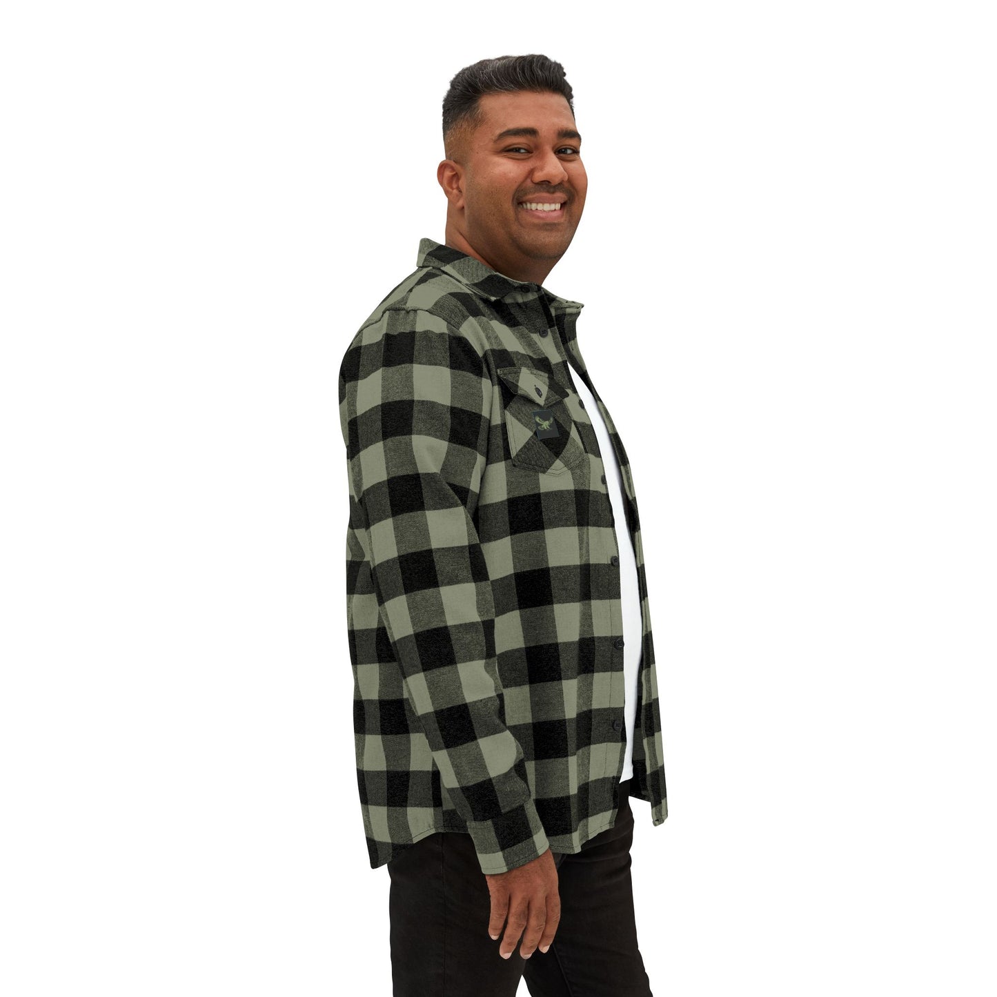 “Iron path olive” flannel