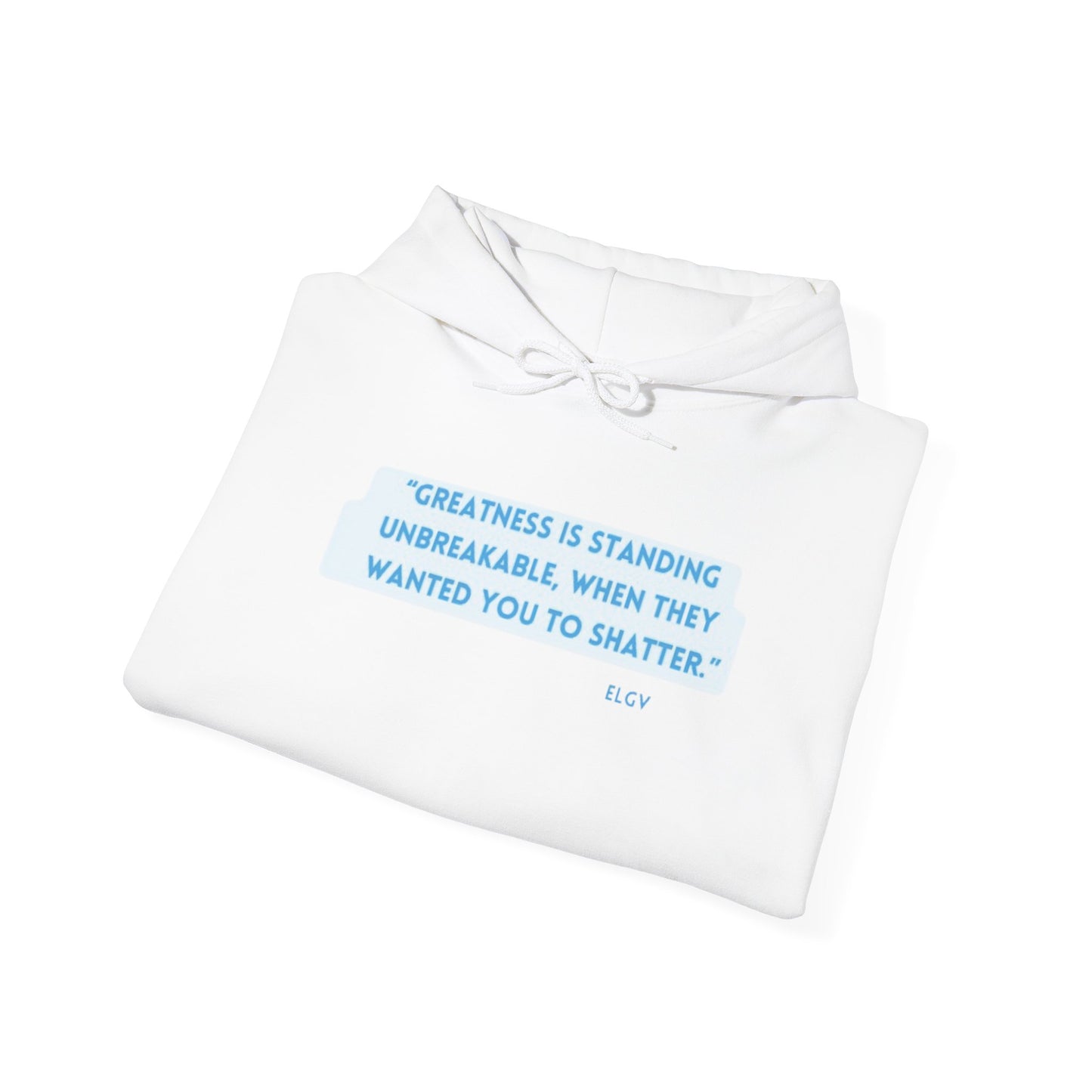 “No shattering” hoodie
