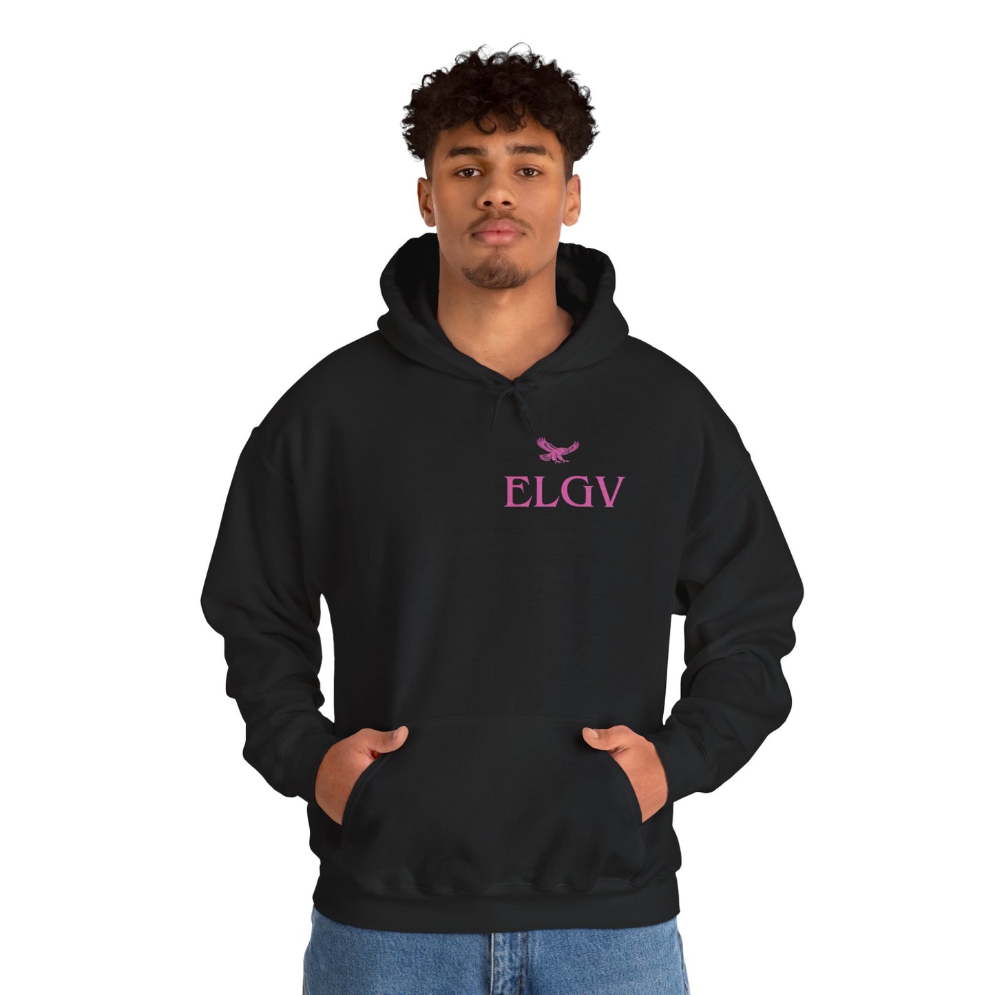 “Side ELGV logo pink” hoodie