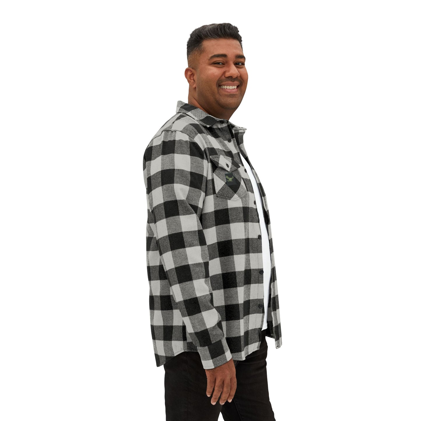 “Iron path olive” flannel