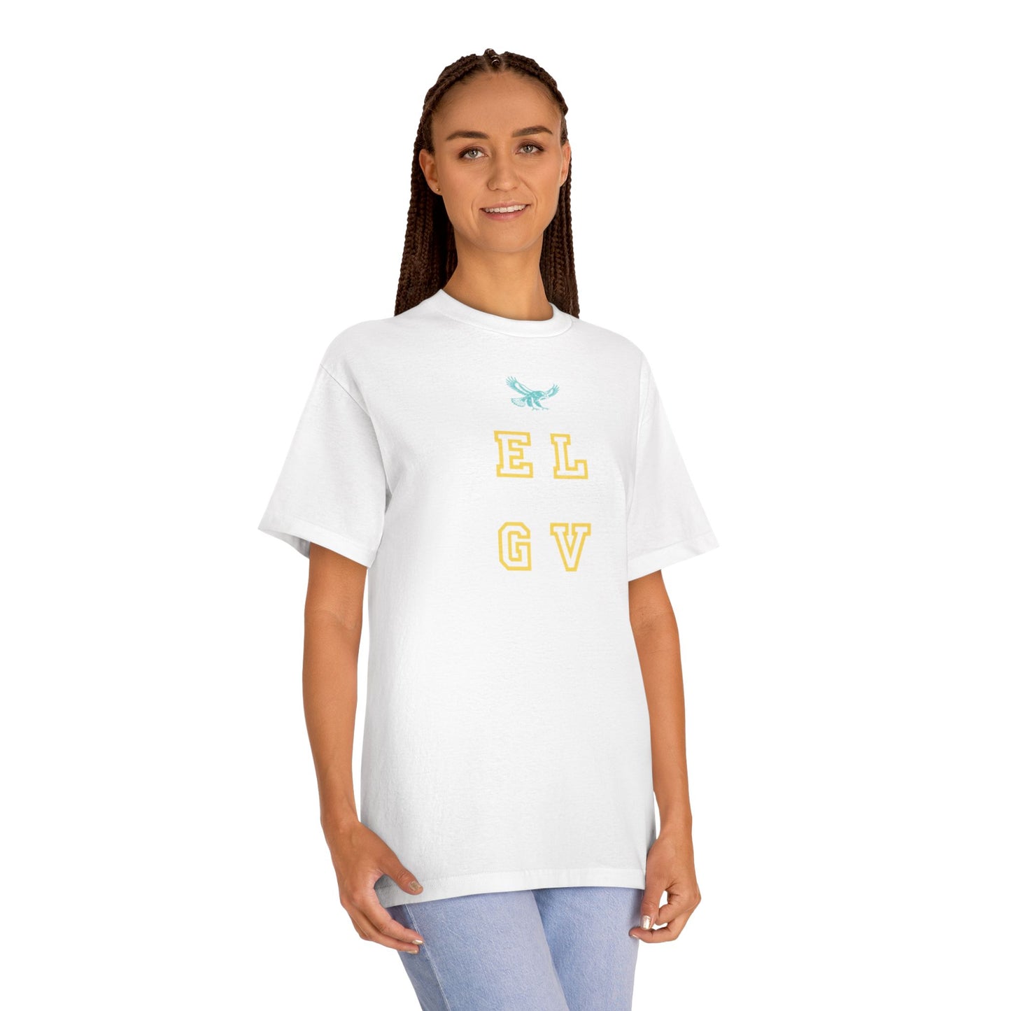 “Neon vibes yellow/teal” tee