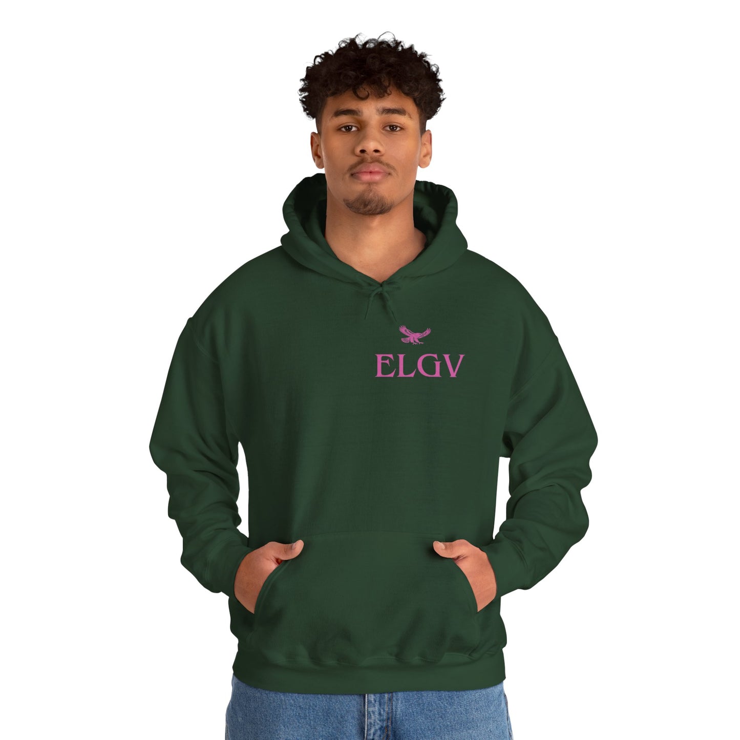 “Side ELGV logo pink” hoodie