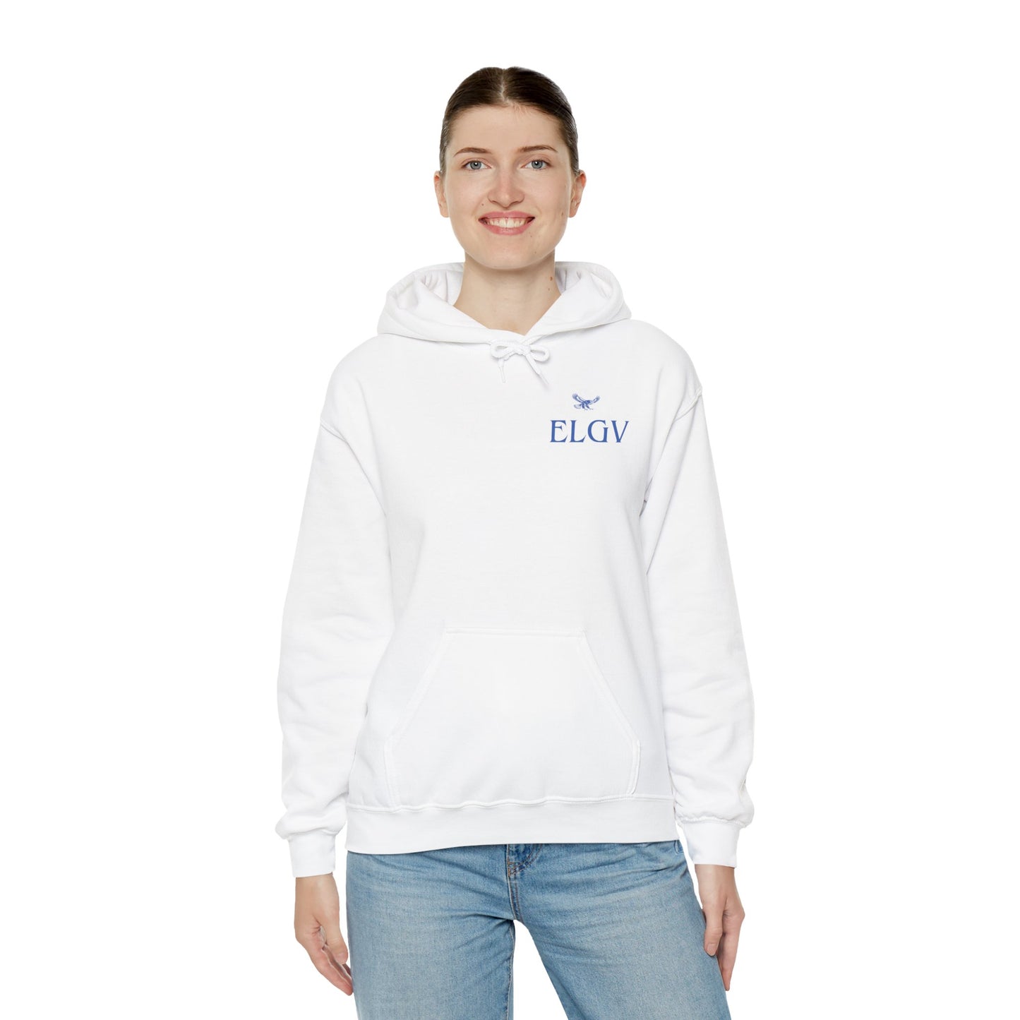 “Side ELGV logo blue” hoodie