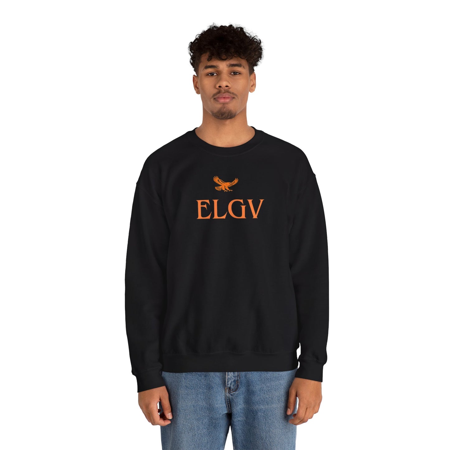 “Center ELGV logo orange” sweatshirt