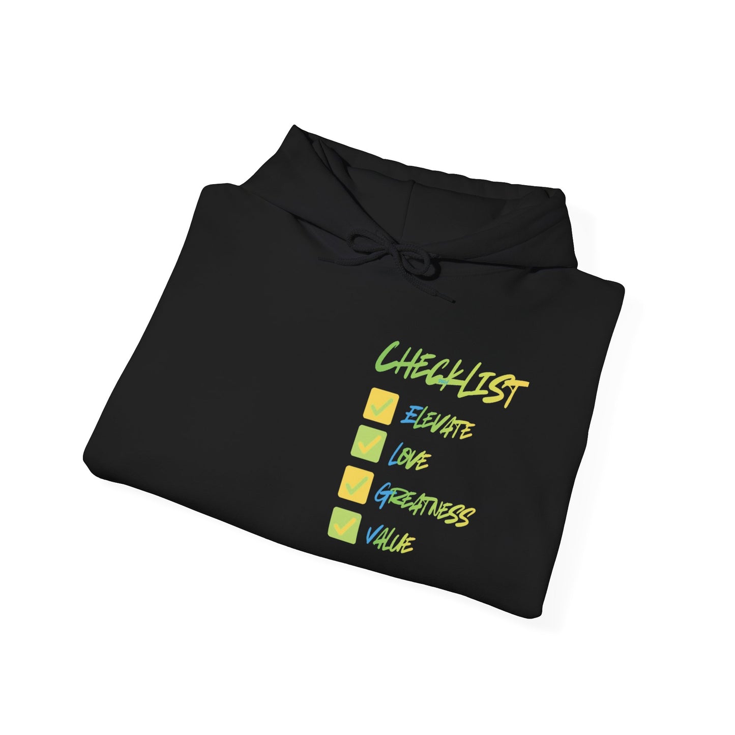 “Checklist mode, stay elevated” hoodie
