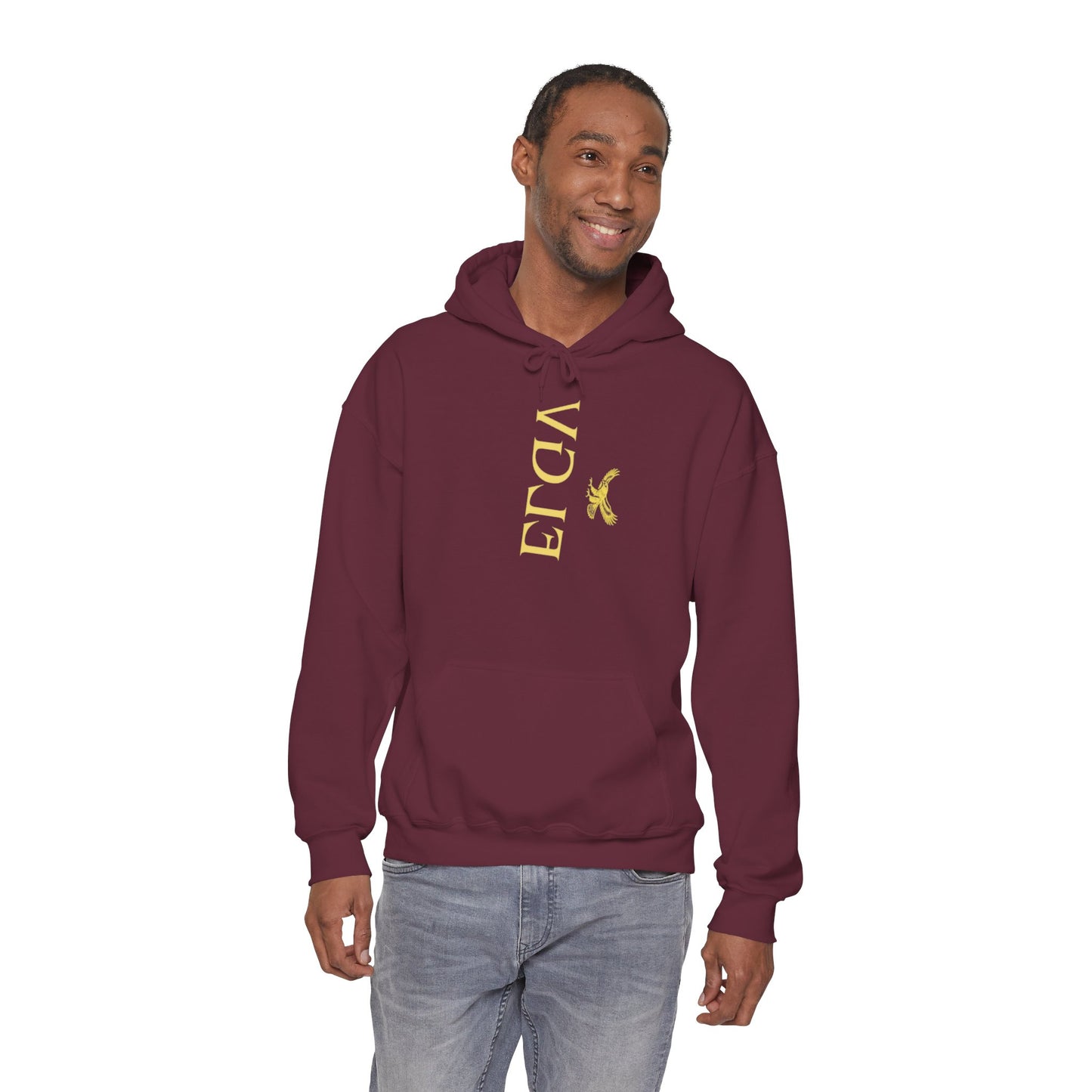 “Side ELGV logo mirror  yellow” hoodie