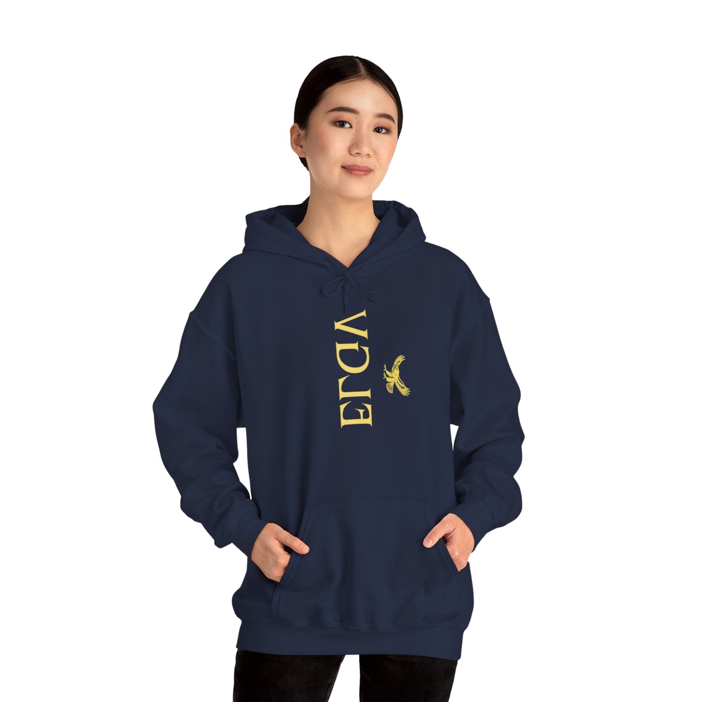 “Side ELGV logo mirror  yellow” hoodie