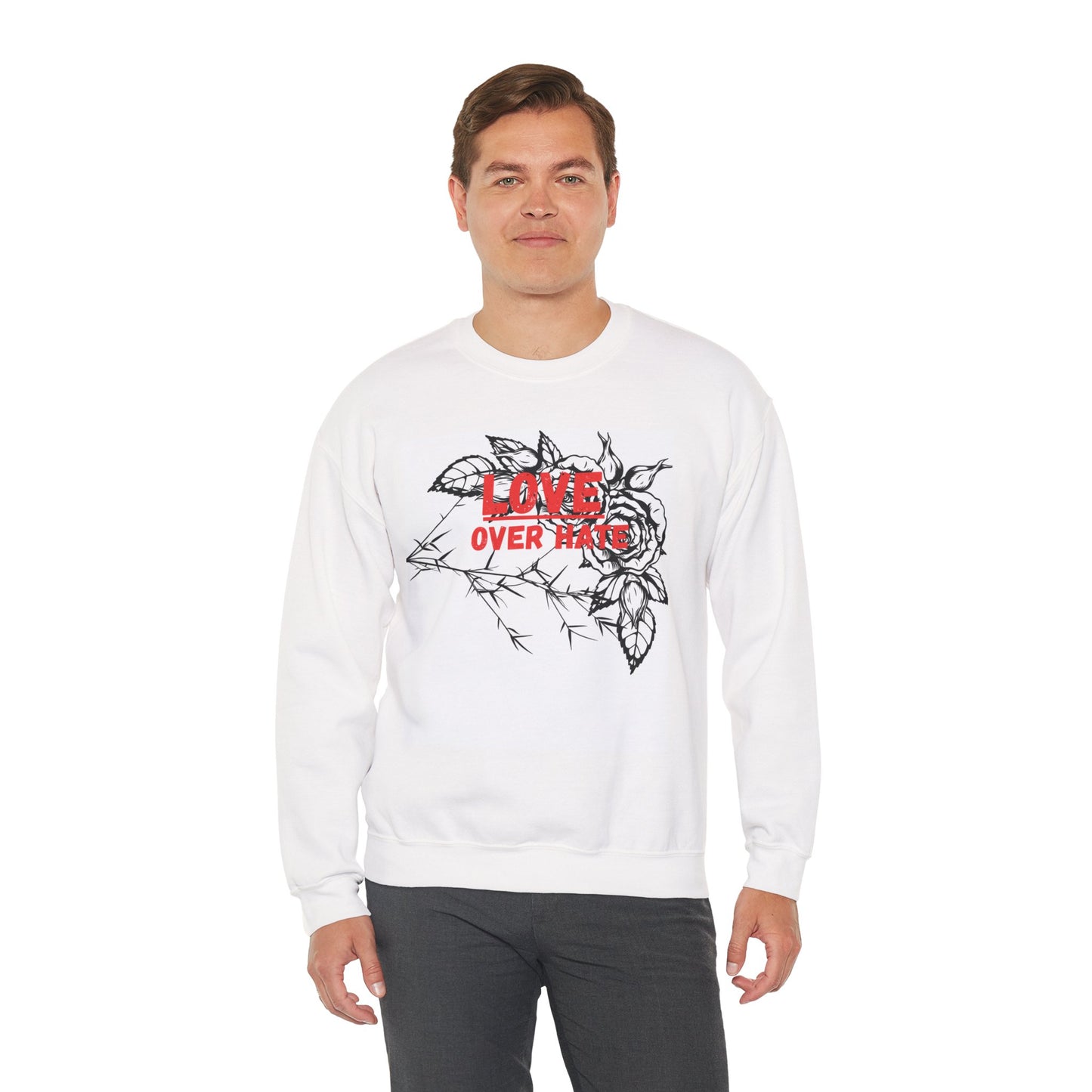 “Love conquers” sweatshirt