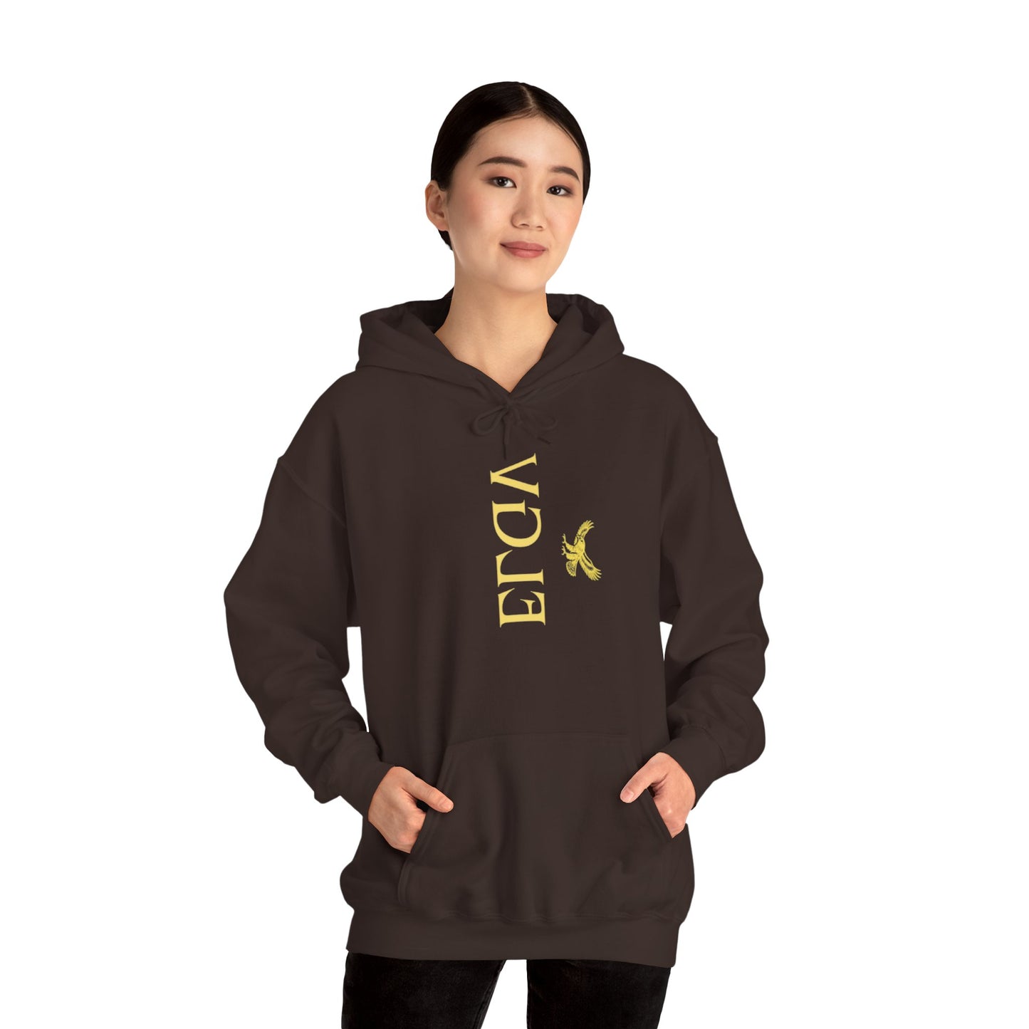 “Side ELGV logo mirror  yellow” hoodie