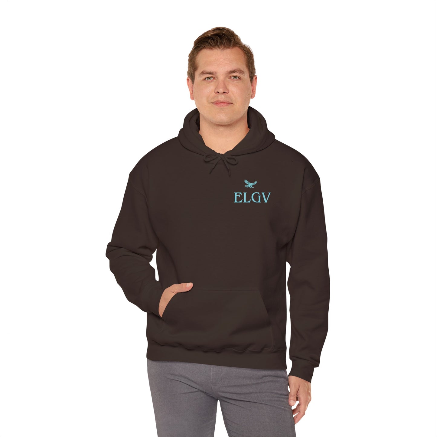 “Side ELGV logo aqua” hoodie