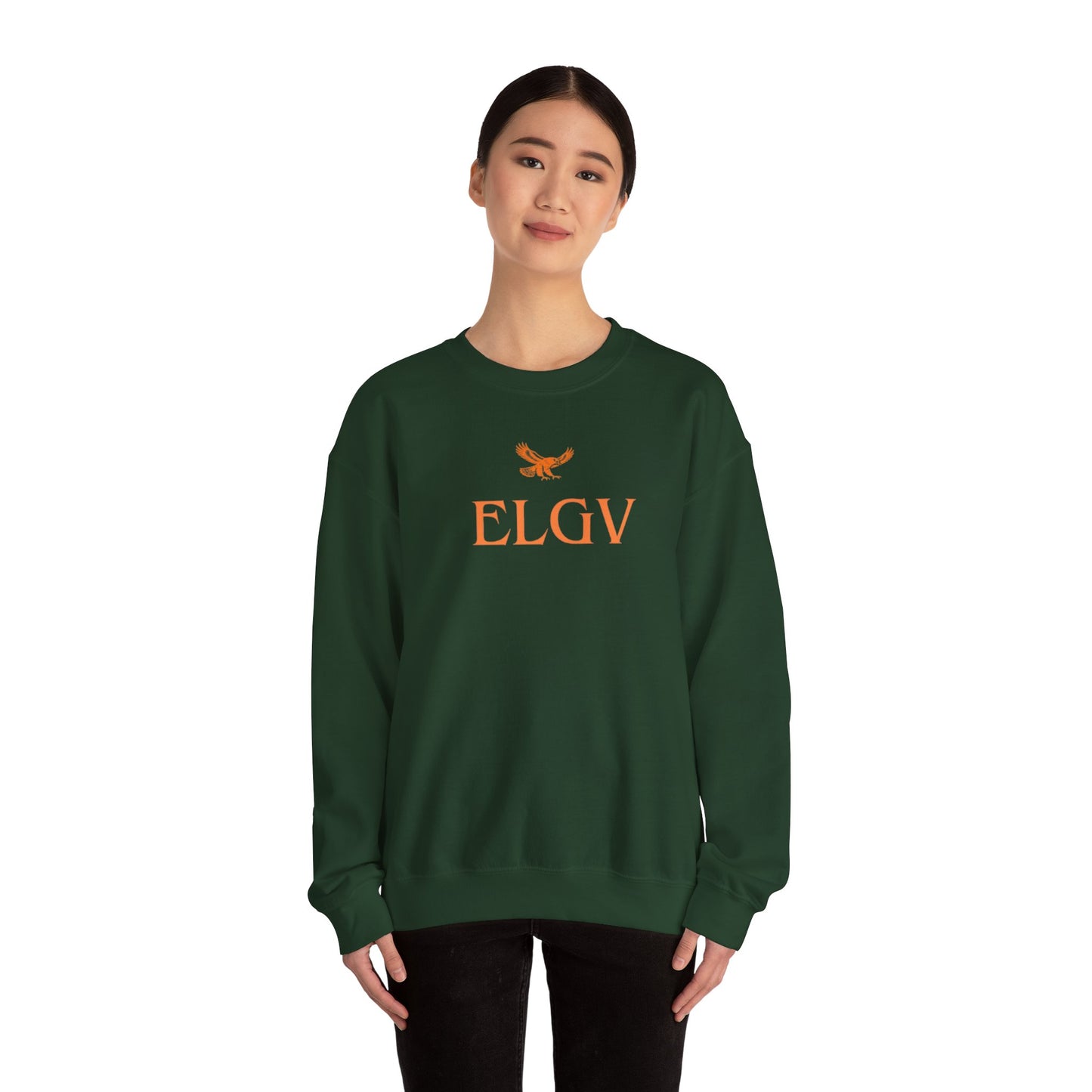 “Center ELGV logo orange” sweatshirt