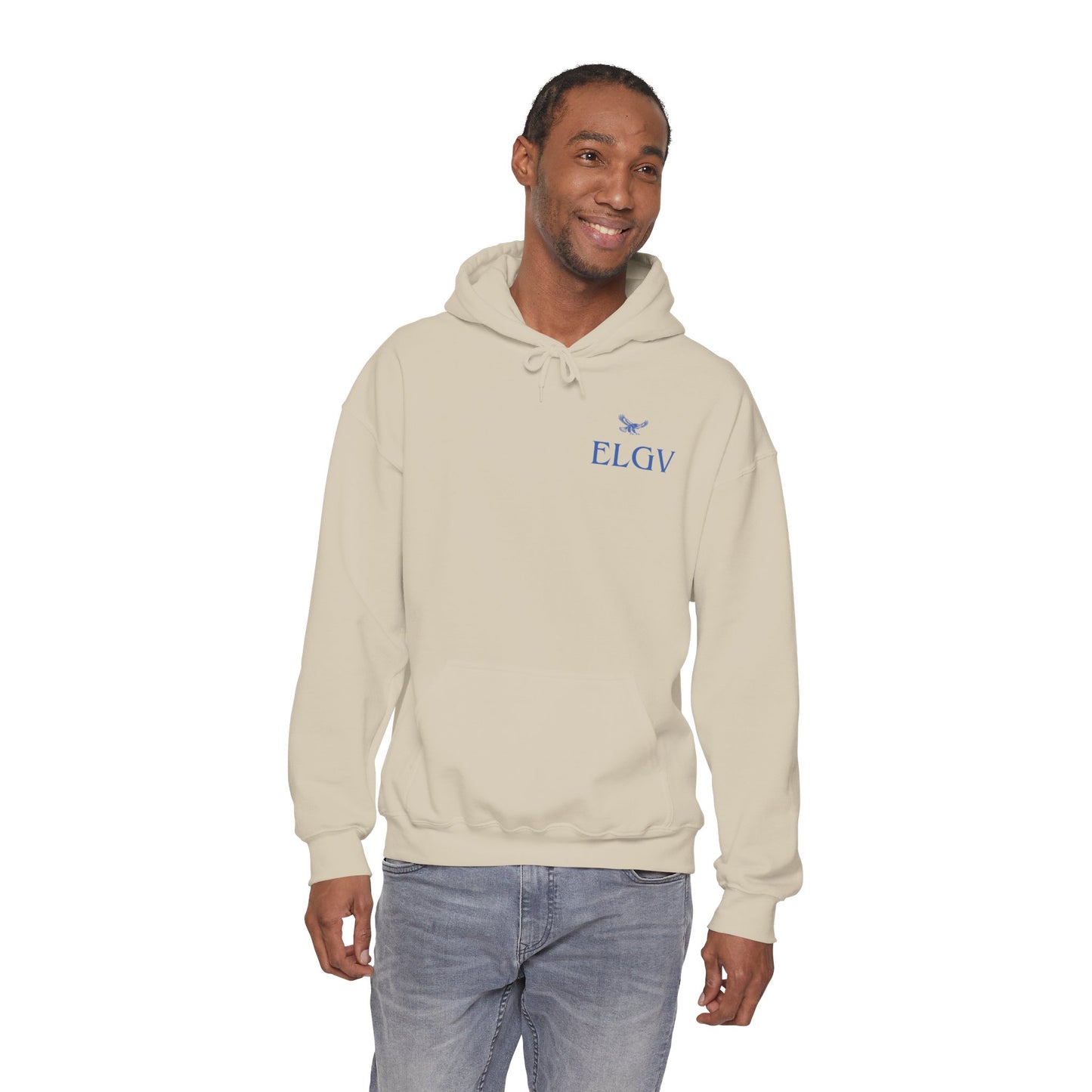 “Side ELGV logo blue” hoodie