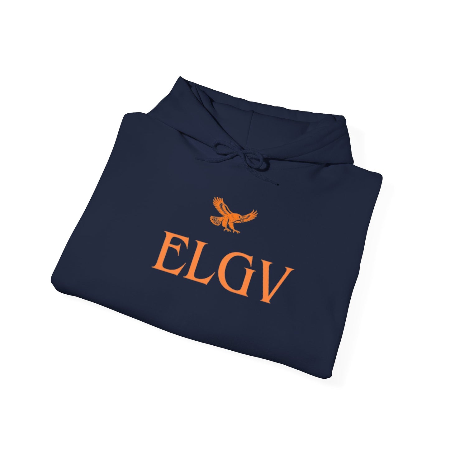 “Center ELGV logo orange” hoodie