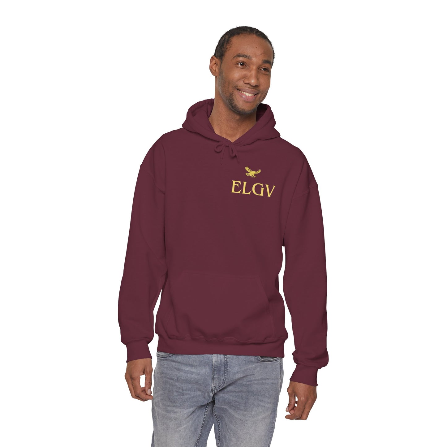 “Side ELGV logo yellow” hoodie