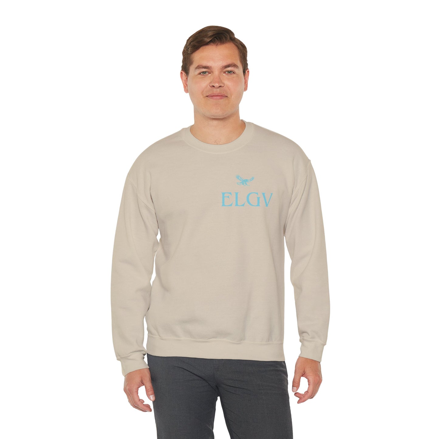 “Side ELGV logo aqua” sweatshirt