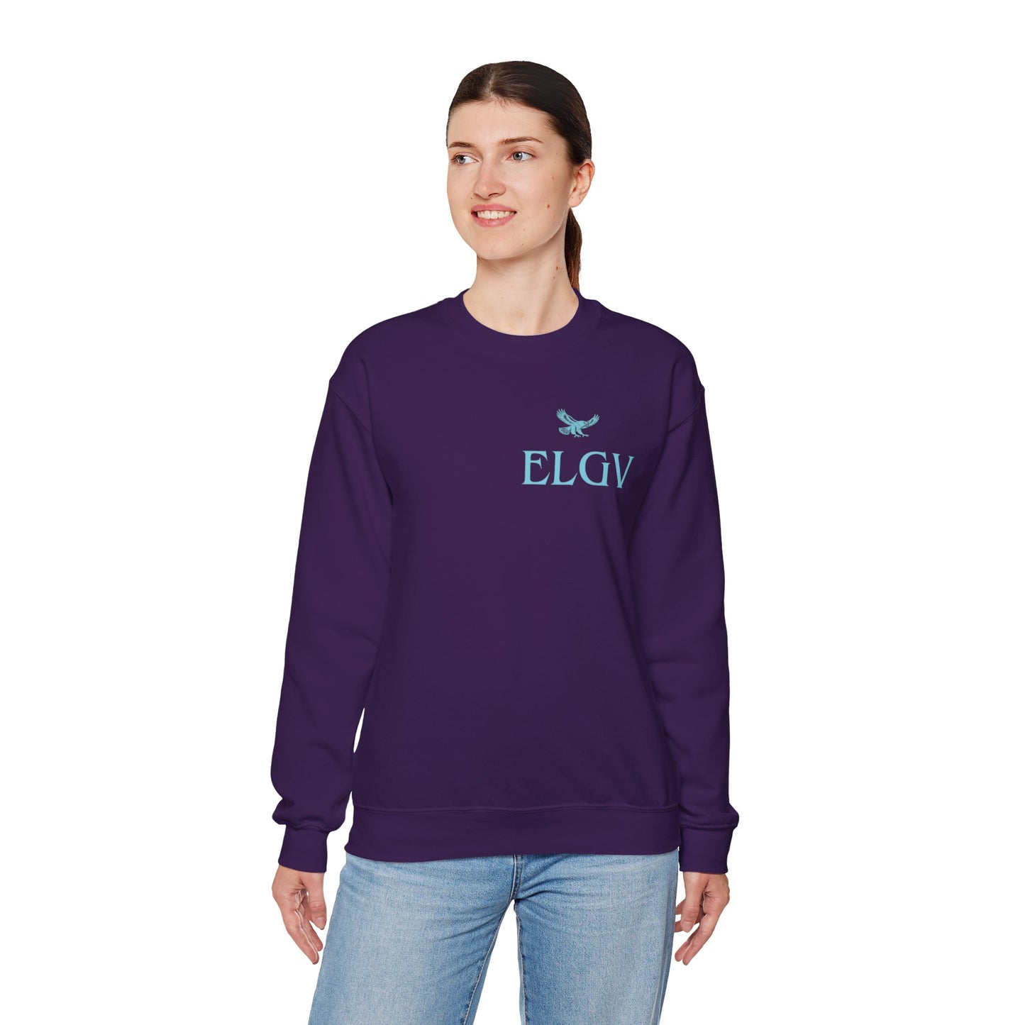 “Side ELGV logo aqua” sweatshirt