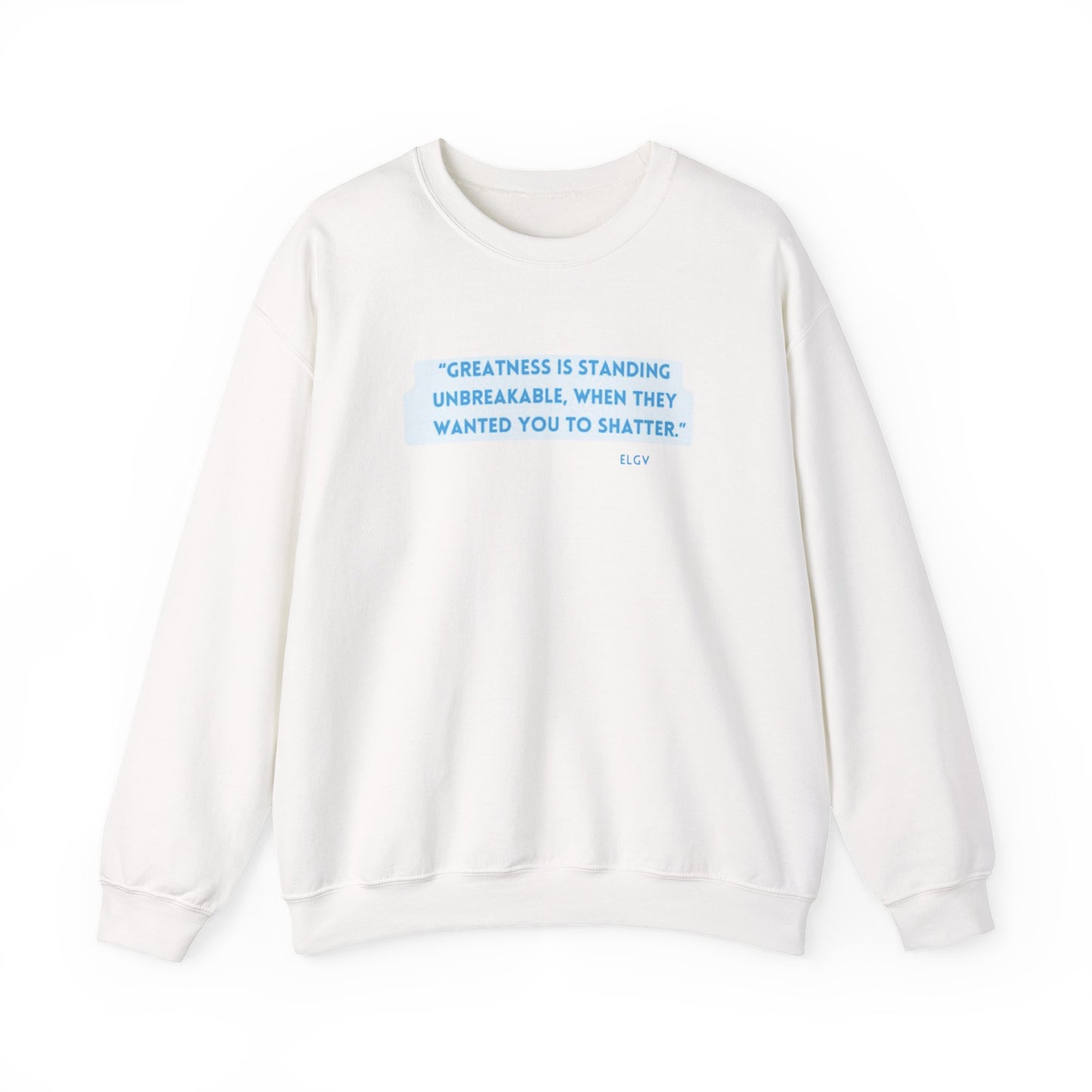 “No shattering” sweatshirt