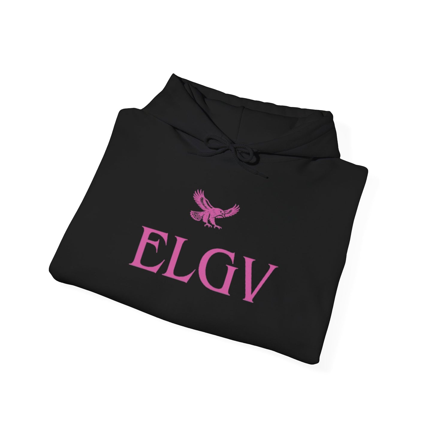 “Center ELGV logo pink” hoodie
