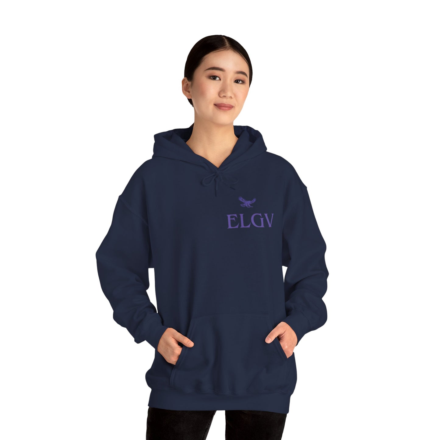“Side ELGV logo prple” hoodie