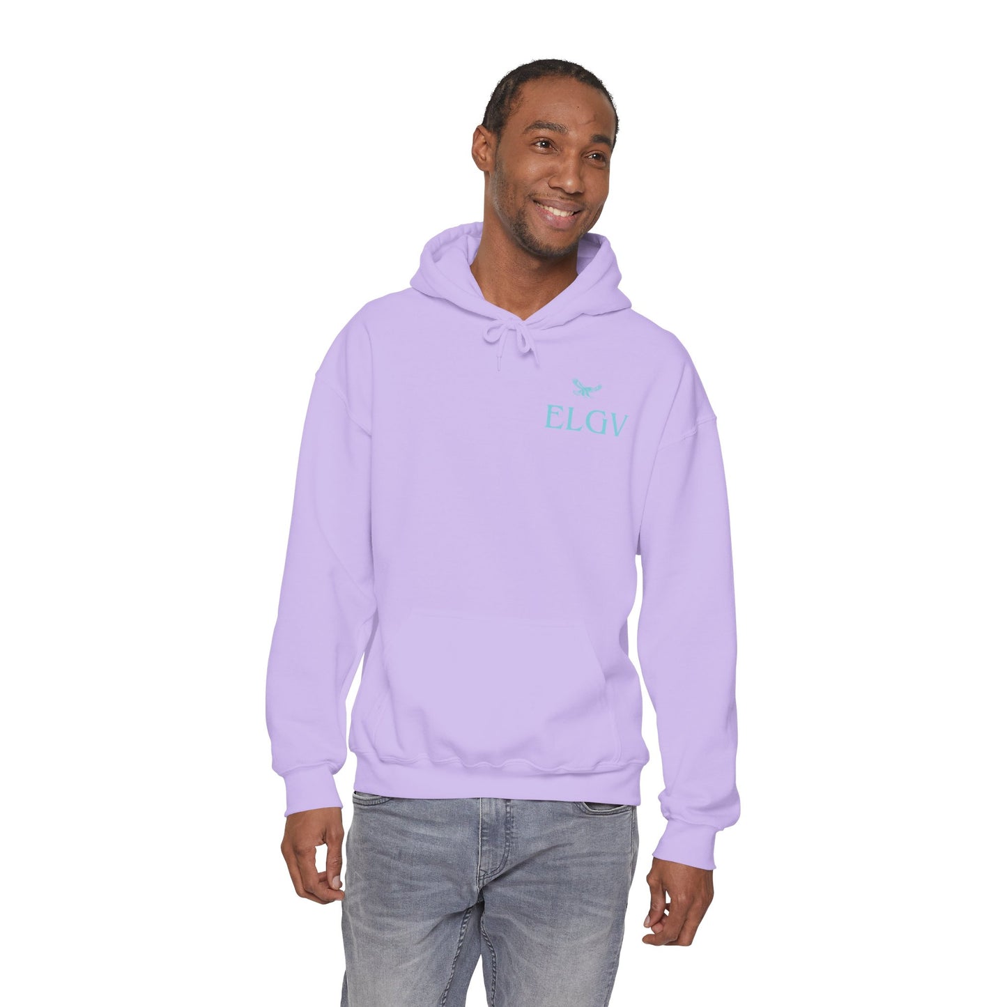 “Side ELGV logo aqua” hoodie