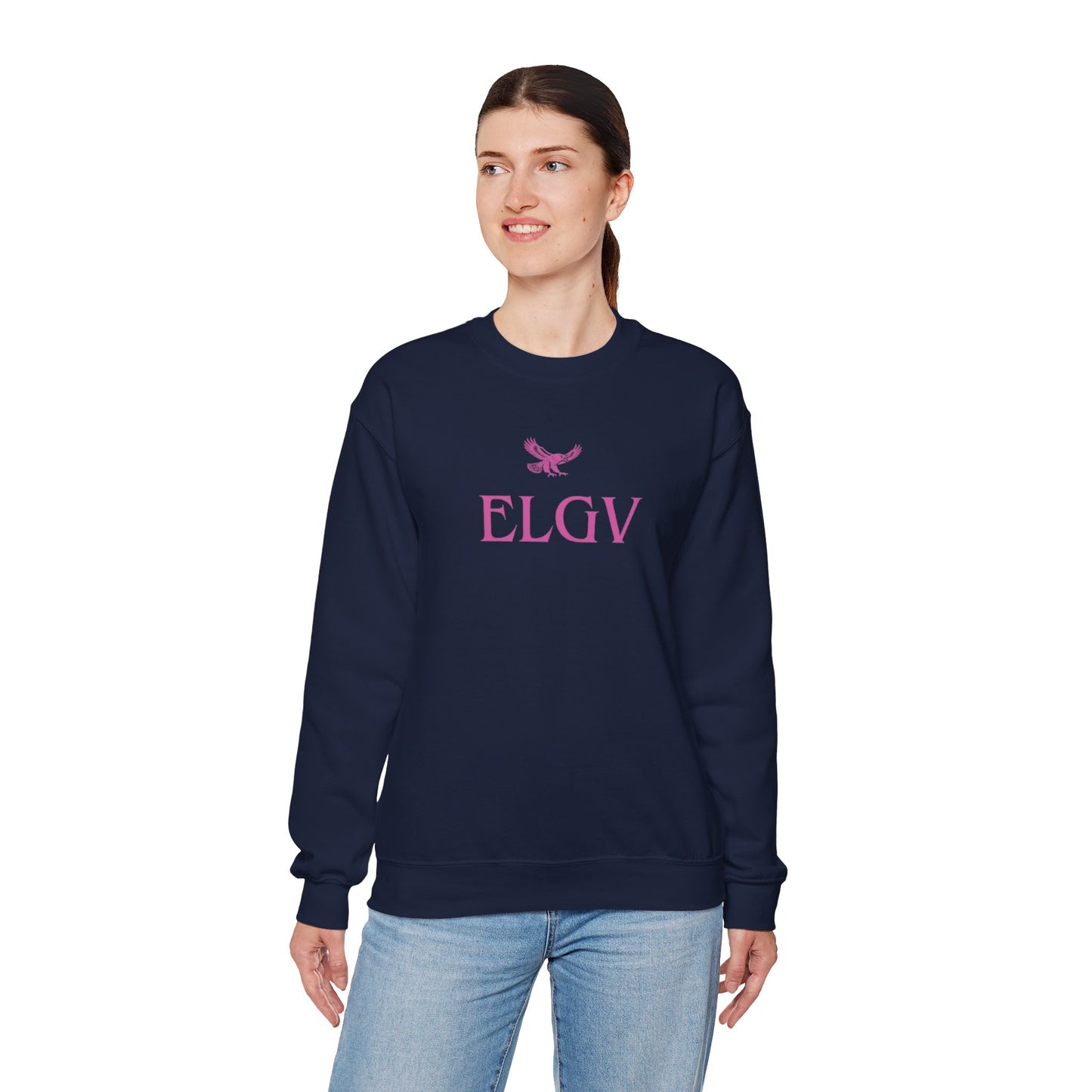 “Center ELGV logo pink” sweatshirt
