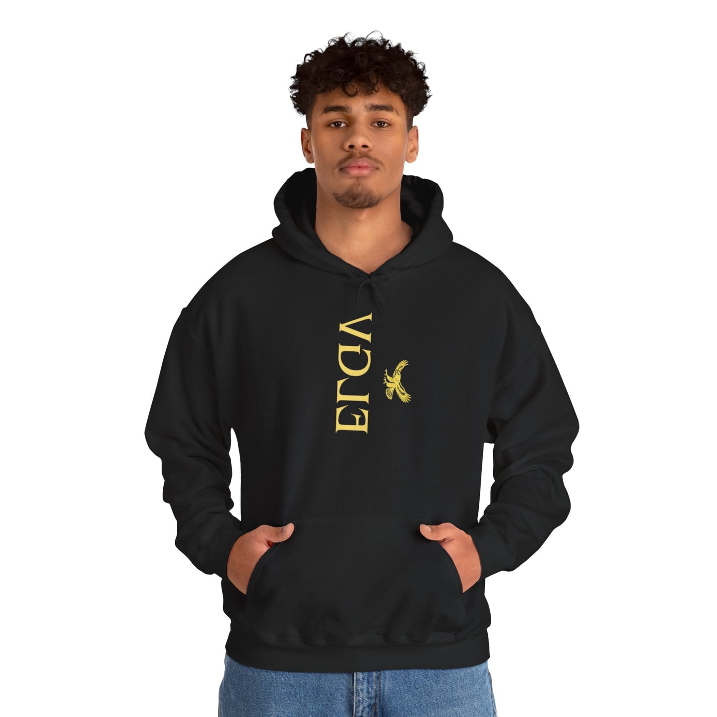 “Side ELGV logo mirror  yellow” hoodie