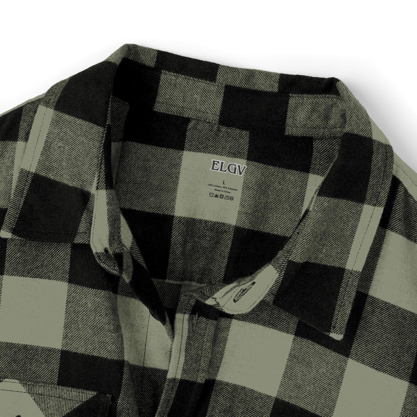 “Iron path olive” flannel