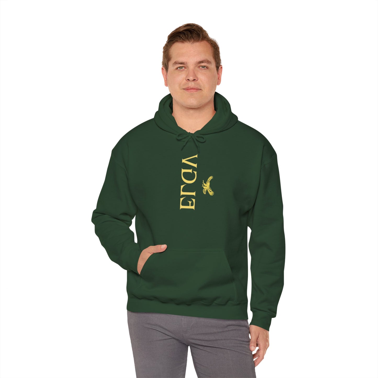 “Side ELGV logo mirror  yellow” hoodie