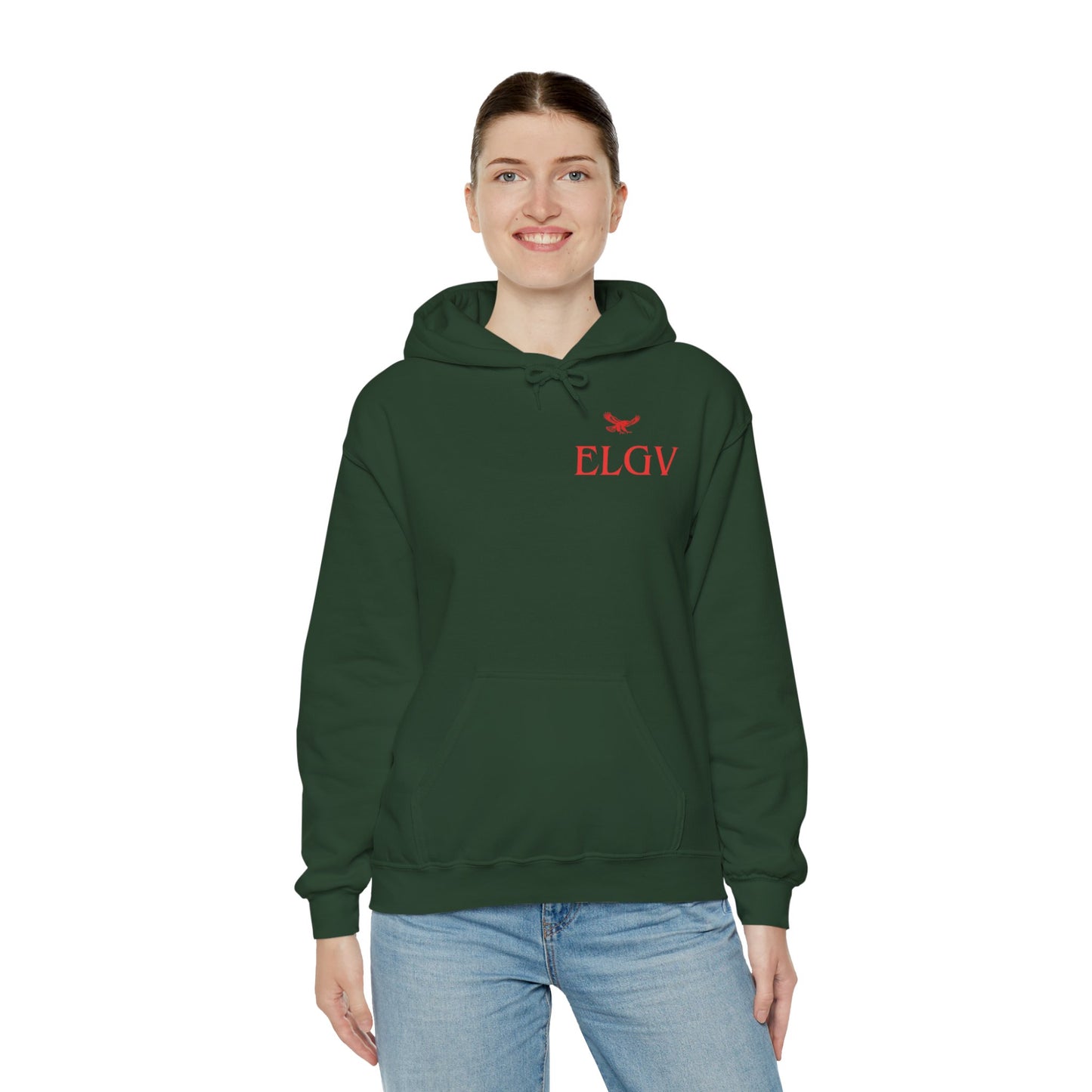 “Side ELGV logo red” hoodie