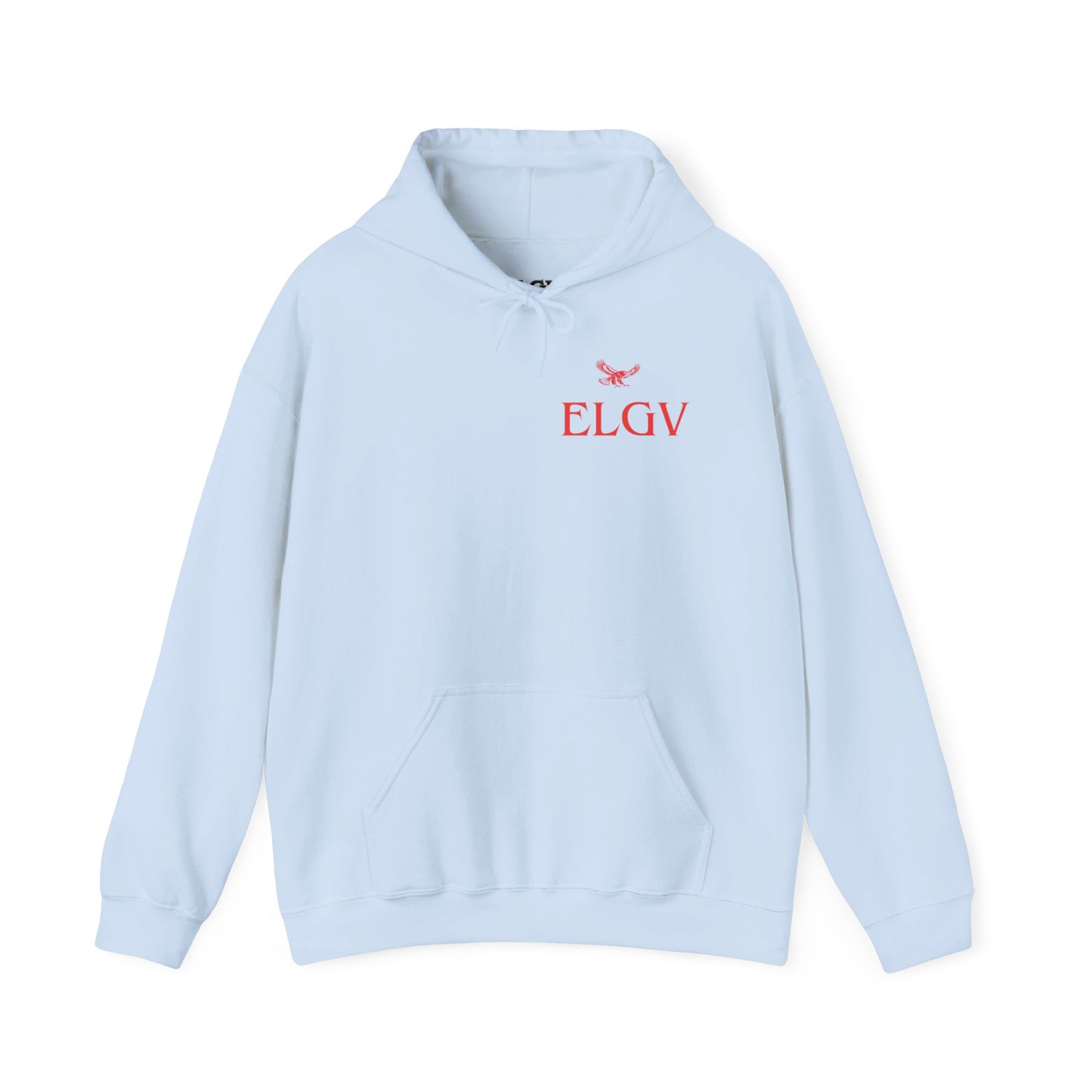 “Side ELGV logo red” hoodie