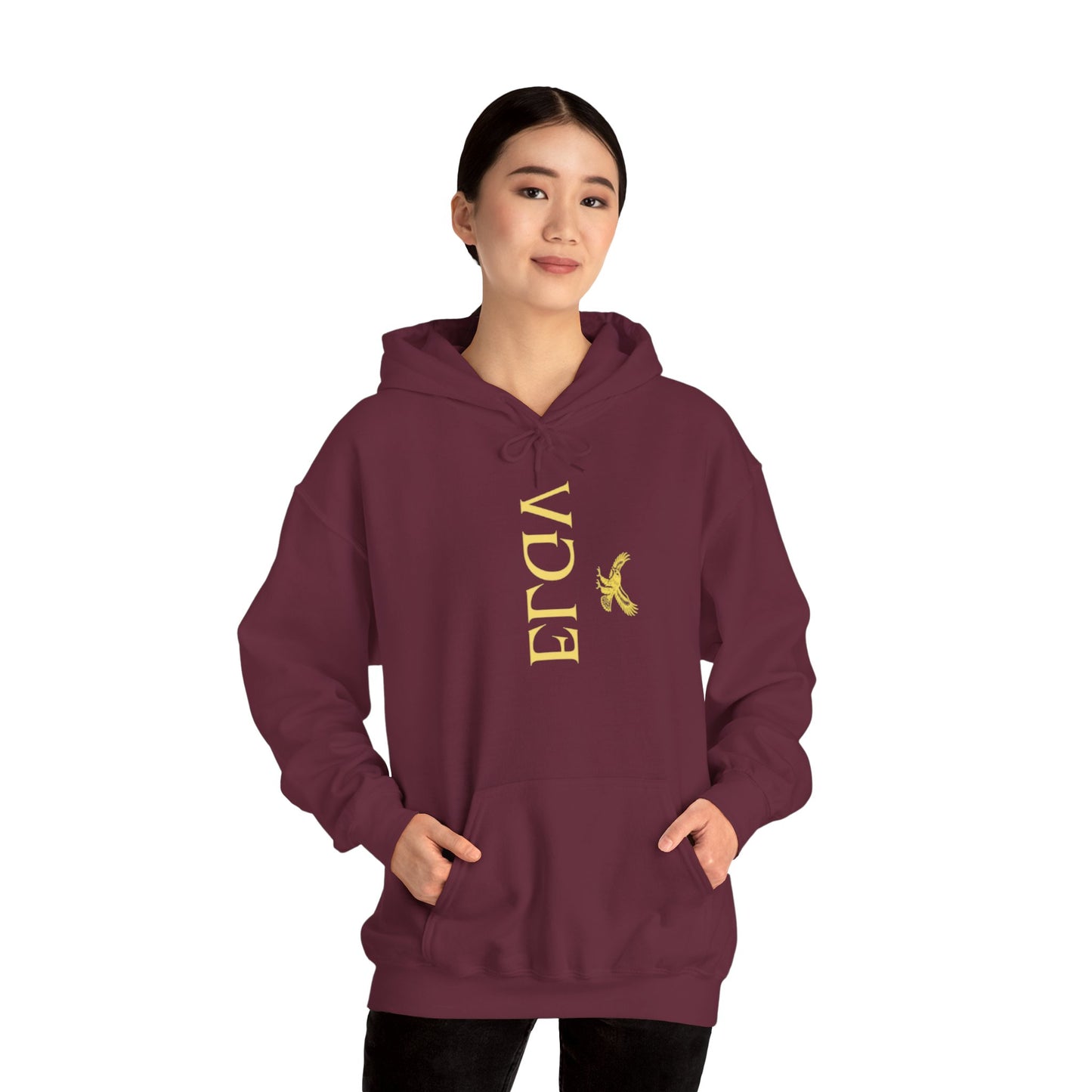 “Side ELGV logo mirror  yellow” hoodie