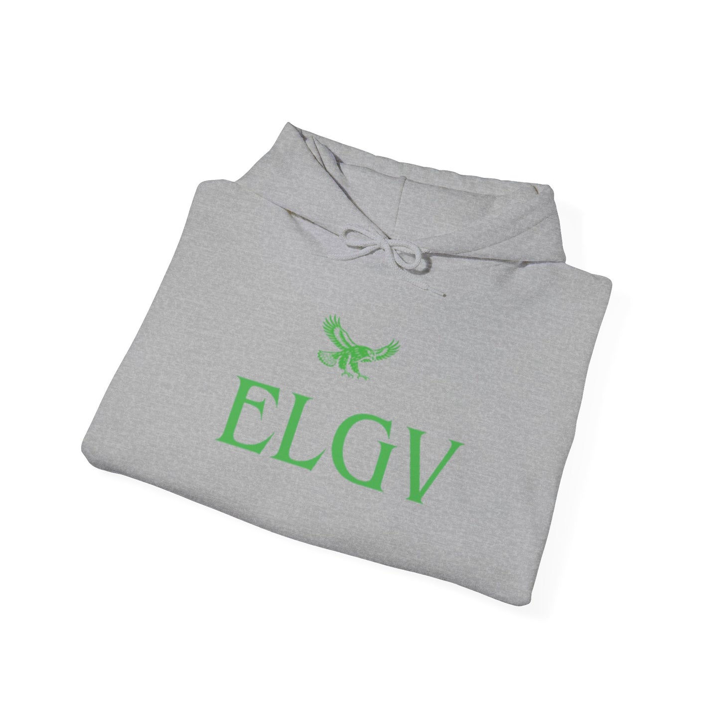 “Center ELGV logo green” hoodie