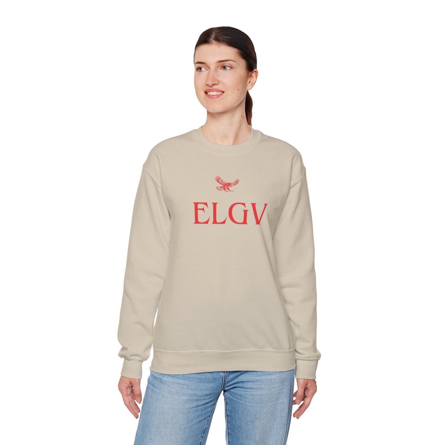 “Center ELGV logo red” sweatshirt