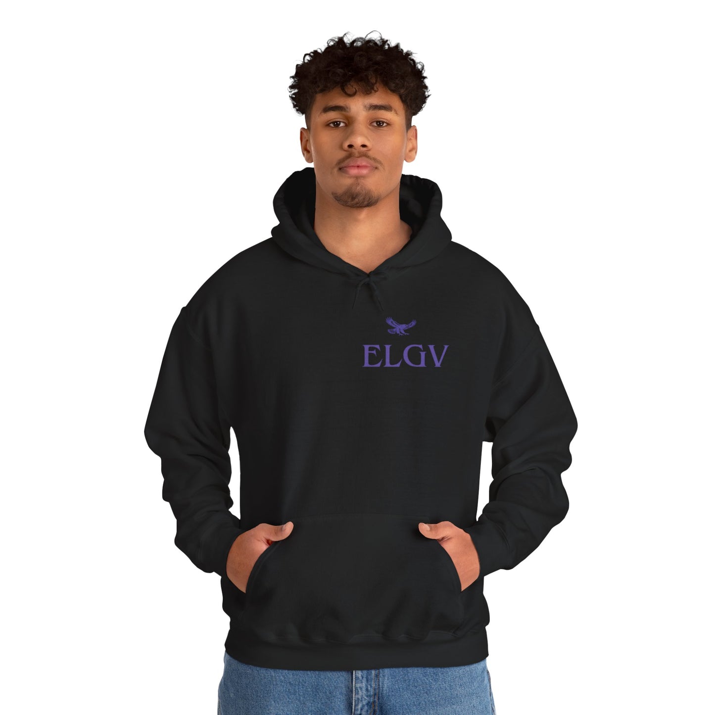 “Side ELGV logo prple” hoodie