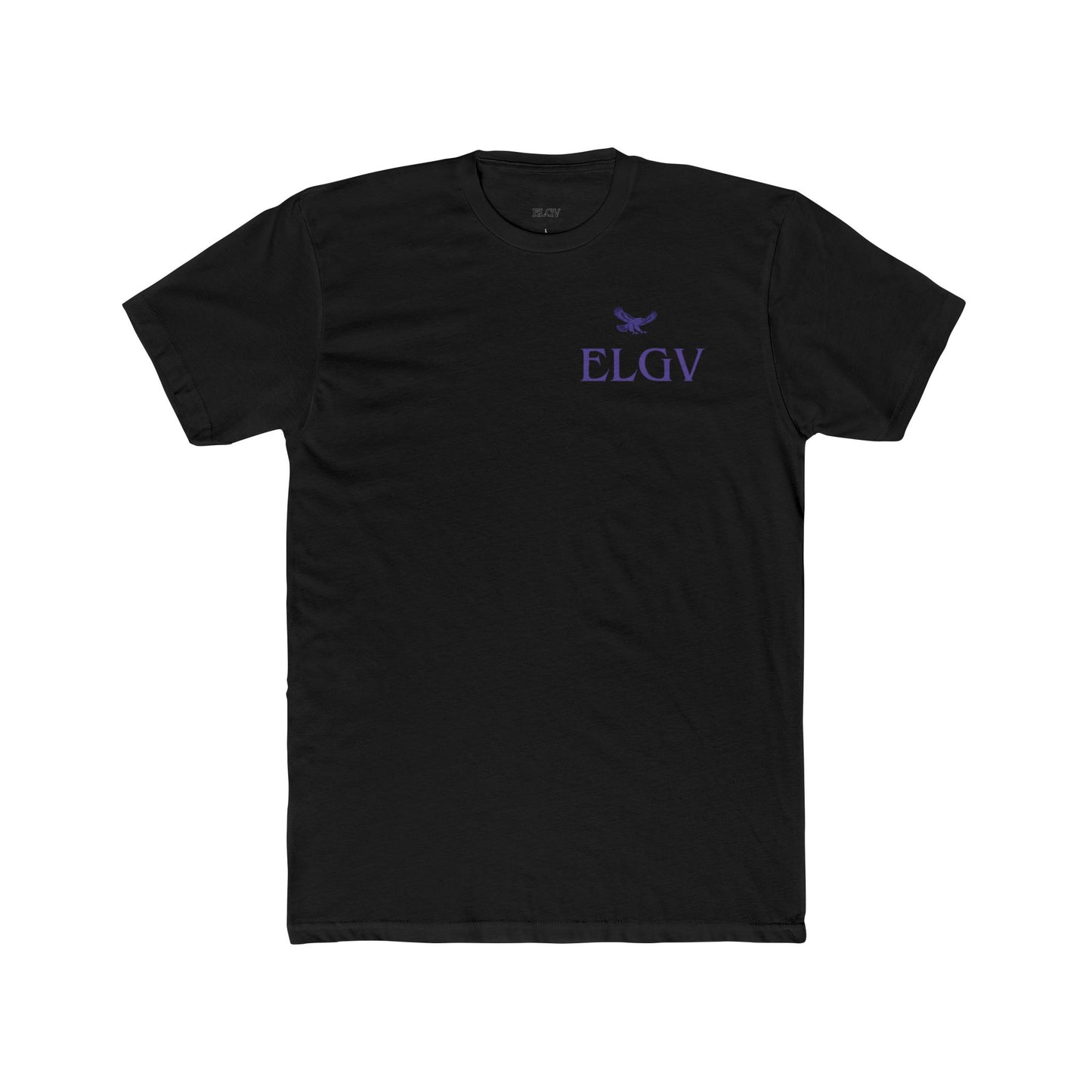 “Side ELGV logo prple” tee