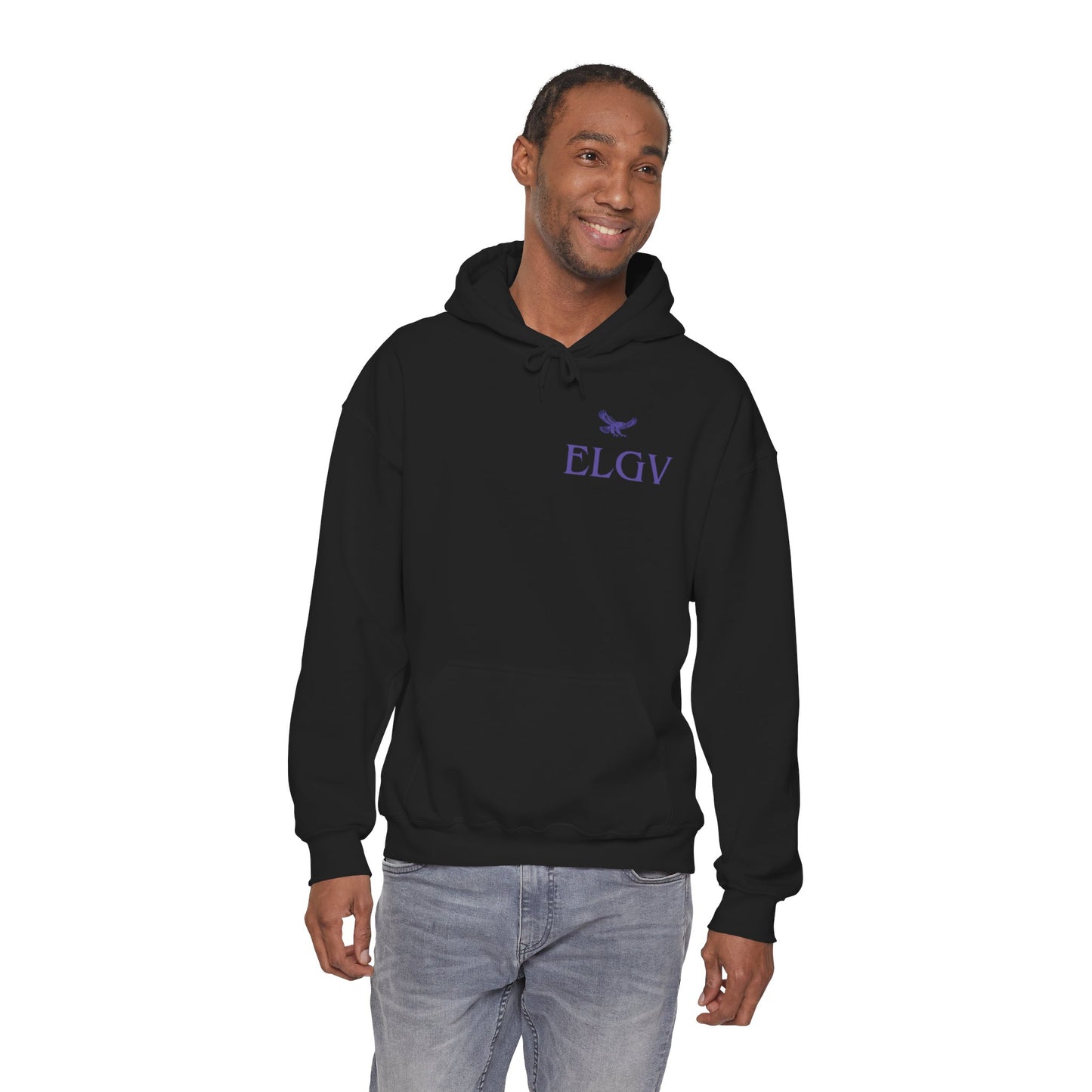 “Side ELGV logo prple” hoodie