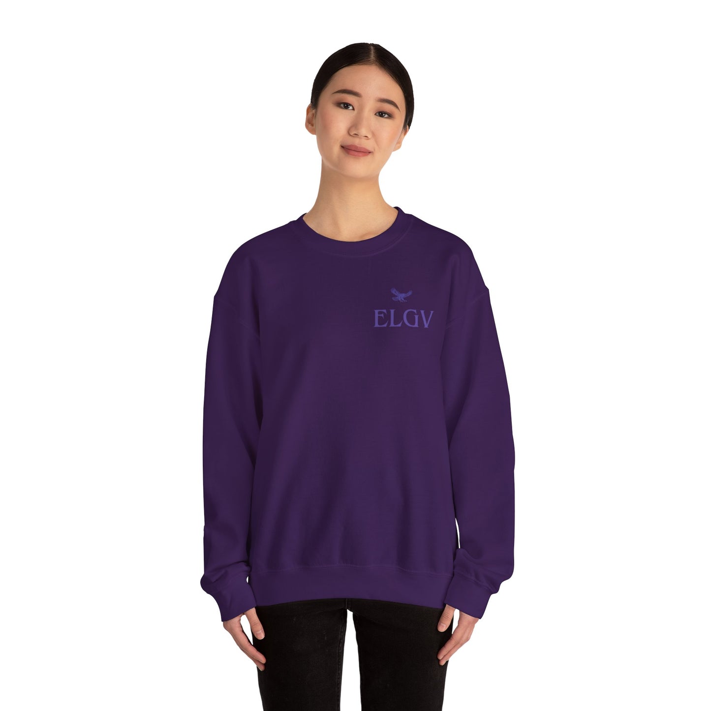 “Side ELGV logo prple” sweatshirt