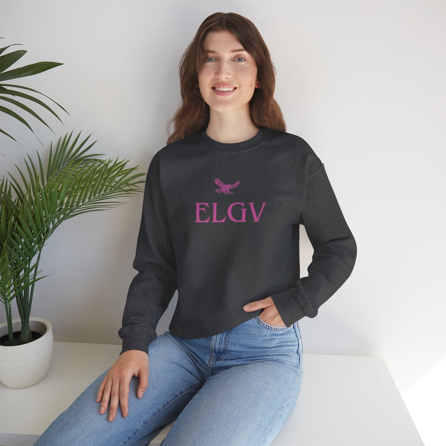 “Center ELGV logo pink” sweatshirt