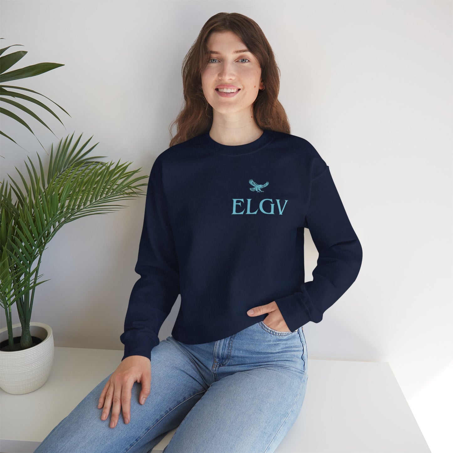 “Side ELGV logo aqua” sweatshirt